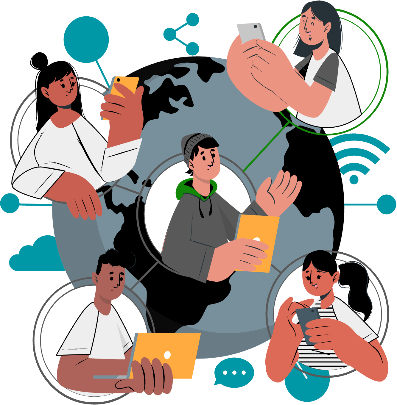 A visual representation of online communities.